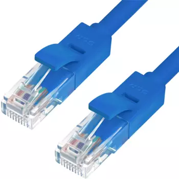 Патч-корд UTP кат.5e, 5м, RJ45-RJ45, синий, Greenconnect (GCR-LNC01-5.0m)