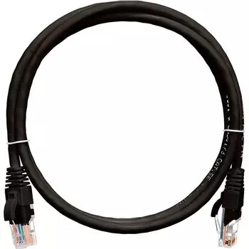 Патч-корд UTP кат.5e, 5м, RJ45-RJ45, черный, CU, LSZH, NIKOMAX (NMC-PC4UD55B-050-C-BK)