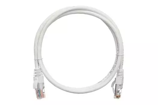 Патч-корд UTP кат.5e, 5м, RJ45-RJ45, белый, CU, NIKOMAX (NMC-PC4UD55B-050-WT)