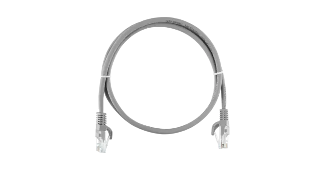 Патч-корд UTP кат.5e, 5м, RJ45-RJ45, серый, CU, LSZH, NIKOMAX (NMC-PC4UD55B-ES-050-C-GY)