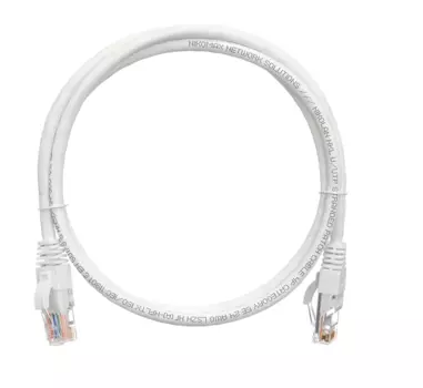 Патч-корд UTP кат.5e, 5м, RJ45-RJ45, белый, CU, LSZH, NIKOMAX (NMC-PC4UD55B-050-C-WT)
