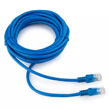 Патч-корд UTP кат.5e, 5м, RJ45-RJ45, синий, Cablexpert (PP10-5M/B)