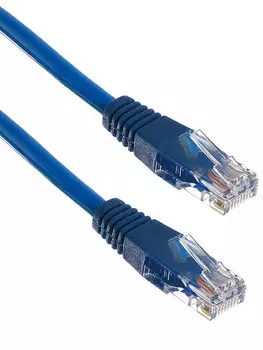 Патч-корд UTP кат.5e, 5м, RJ45-RJ45, синий, CCA, Exegate UTP-RJ45-RJ45-5e-5M-BL (EX282035RUS)