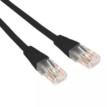Патч-корд UTP кат.6, 0.3 м, RJ45-RJ45, черный, CU, LSZH, REXANT (02-0292-03)