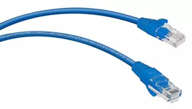 Патч-корд UTP кат.6, 0.5 м, RJ45-RJ45, синий, CU, Cabeus (PC-UTP-RJ45-Cat.6-0.5m-BL)