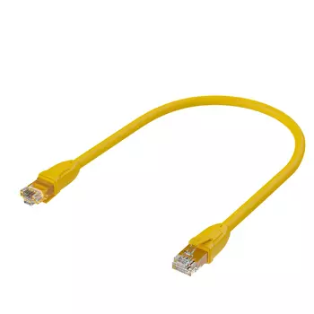 Патч-корд UTP кат.6, 0.5м, RJ45-RJ45, желтый, GCR ( GCR-52367)