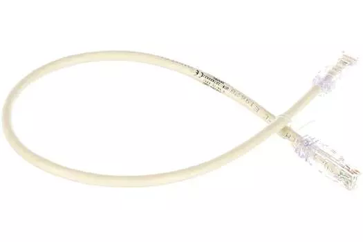 Патч-корд UTP кат.6, 0.5м, RJ45-RJ45, белый, PANDUIT (UTPSP0.5MY )