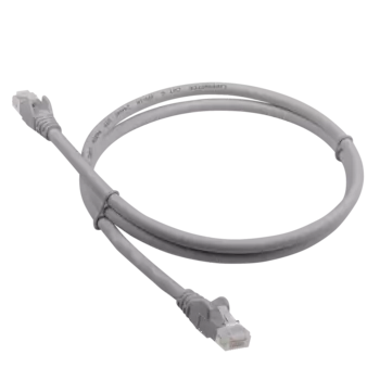 Патч-корд UTP кат.6, 10м, RJ45-RJ45, серый, LSZH, Lanmaster (LAN-PC45/U6-10-GY)