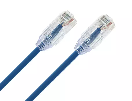 Патч-корд UTP кат.6, 12м, RJ45-RJ45, синий, LSZH, PANDUIT (UTPSPL12MBUY)