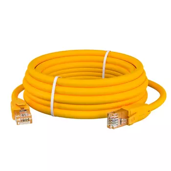 Патч-корд UTP кат.6, 15м, RJ45-RJ45, желтый, GCR ( GCR-52378)