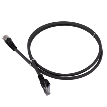 Патч-корд UTP кат.6, 15м, RJ45-RJ45, черный, LSZH, Lanmaster (LAN-PC45/U6-15-BK)