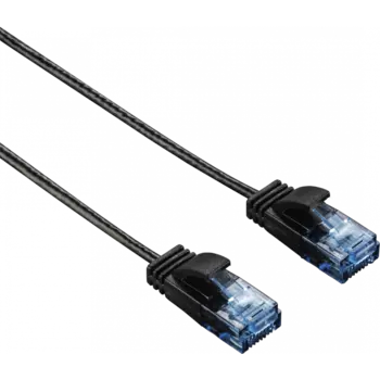 Патч-корд UTP кат.6 1.5м, RJ45-RJ45, черный, Hama (135777)