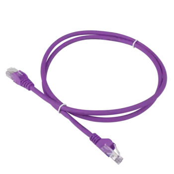 Патч-корд UTP кат.6, 1.5м, RJ45-RJ45, фиолетовый, LSZH, Lanmaster (LAN-PC45/U6-1.5-VI)