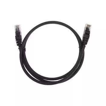 Патч-корд UTP кат.6, 1 м, RJ45-RJ45, черный, CU, LSZH, REXANT (02-0292-1)