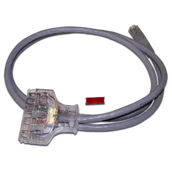 Патч-корд UTP кат.6 1м, 110-RJ45, серый, Lanmaster (LAN-45-P4-1.0/6)