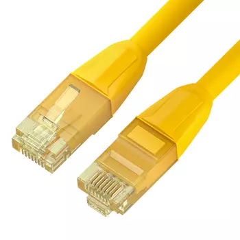 Патч-корд UTP кат.6, 1м, RJ45-RJ45, желтый, LSZH, Greenconnect (GCR-52787)
