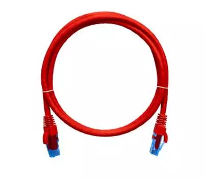Патч-корд UTP кат.6, 1м, RJ45-RJ45, красный, CU, LSZH, NIKOMAX (NMC-PC4UE55B-010-C-RD)