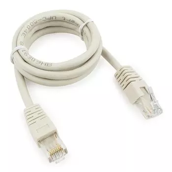 Патч-корд UTP кат.6 1м, RJ45-RJ45, серый, Cablexpert (PP6U-1M)