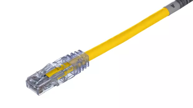 Патч-корд UTP кат.6 1м, RJ45-RJ45, желтый, PANDUIT (UTPSP1MYLY)