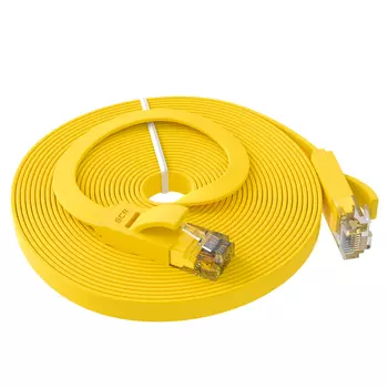 Патч-корд UTP кат.6 20м, RJ45-RJ45, желтый, Greenconnect (GCR-LNC622-20.0m)