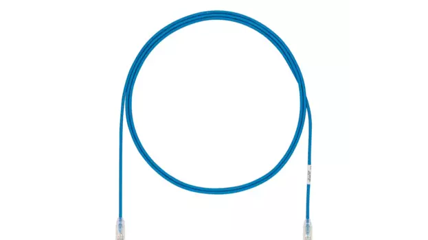 Патч-корд UTP кат.6, 2м, RJ45-RJ45, синий, LSZH, PANDUIT (UTPSPL2MBUY)