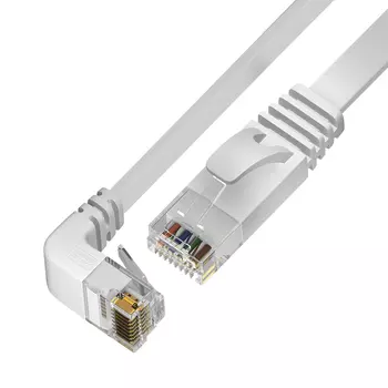 Патч-корд UTP кат.6, 2м, RJ45-RJ45, белый, CU, плоский, Greenconnect (GCR) PROF GCR-54630 (GCR-54630)