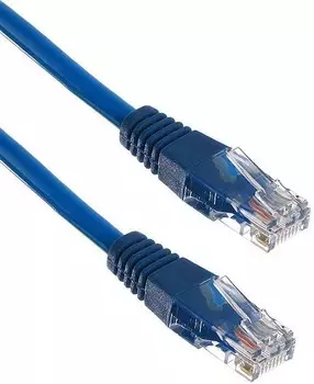 Патч-корд UTP кат.6, 2м, RJ45-RJ45, синий, CCA, Exegate UTP-RJ45-RJ45-C6-2M-BL (EX282030RUS)