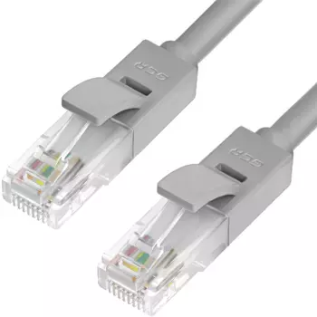 Патч-корд UTP кат.6, 3 м, RJ45-RJ45, серый, Greenconnect (GCR) GCR-55428 (GCR-55428)