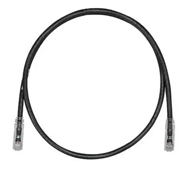 Патч-корд UTP кат.6 3м, RJ45-RJ45, черный, LSZH, PANDUIT (UTPSPL3MBLY)