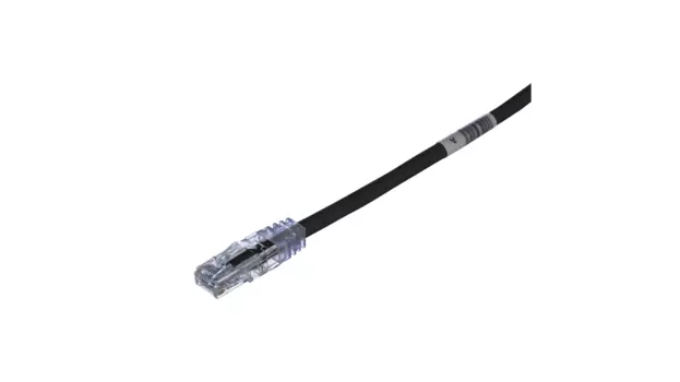 Патч-корд UTP кат.6, 3м, RJ45-RJ45, черный, PANDUIT (UTPSP3MBLY)
