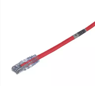 Патч-корд UTP кат.6, 3м, RJ45-RJ45, красный, PANDUIT (UTPSP3MRDY)