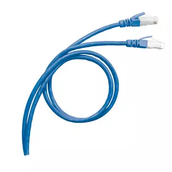 Патч-корд UTP кат.6 5м, RJ45-RJ45, синий, Legrand (051755)