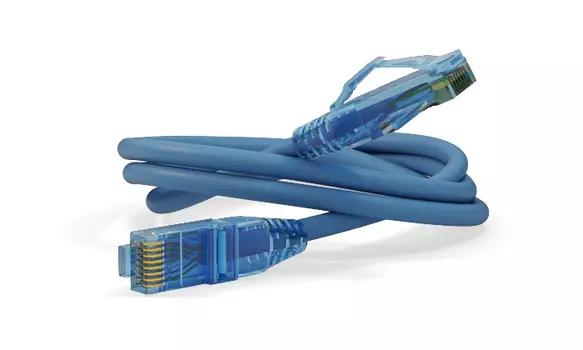 Патч-корд UTP кат.6 5м, RJ45-RJ45, синий, LSZH, Hyperline (PC-LPM-UTP-RJ45-RJ45-C6-5M-LSZH-BL)