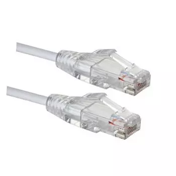 Патч-корд UTP кат.6a, 5 м, RJ45-RJ45, белый, CU, LSZH, Eurolan Slim Line 21S-UA-05WT (21S-UA-05WT)