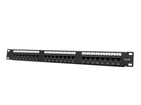 Патч-панель 19" 1U, порты: 24 x RJ-45 кат. 5e, черный, PP24-DT-LL (PP24-DT-LL)