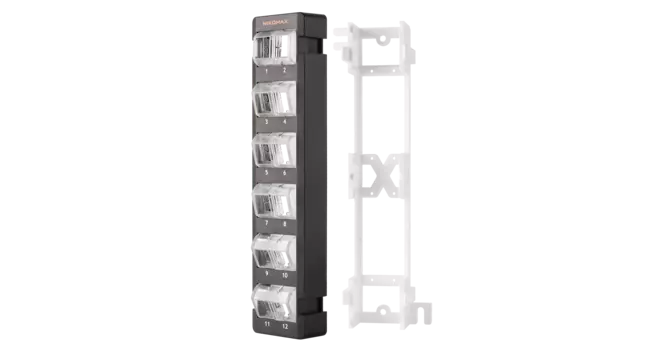 Патч-панель настенная, порты: 12, NMC-WP12-BLANK-BK, NIKOMAX (NMC-WP12-BLANK-BK)