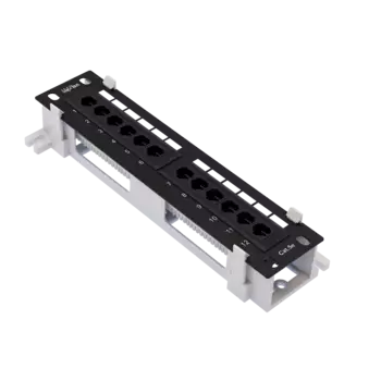 Патч-панель в шкаф 19" 1U, порты: 12 x RJ-45 кат. 5e, черный, SUPRLAN (10-0407)