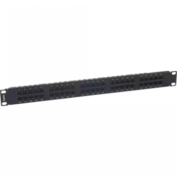 Патч-панель в шкаф 19" 1U, неукомплектованная, порты: 50 x 110, черный, Legrand (033579)