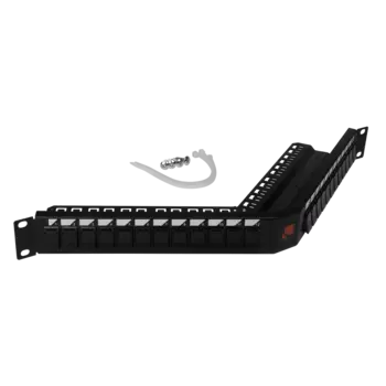 Патч-панель в шкаф 19" 1U, неукомплектованная, порты: 24, черный, LANMASTER (LAN-PPAS24OK-UTP)