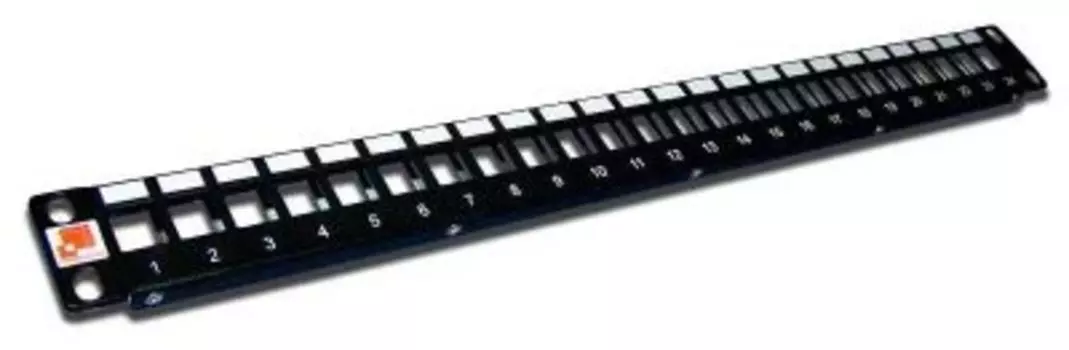Патч-панель в шкаф 19" 1U, неукомплектованная, порты: 24, черный, LAN-PP24OK-UTP, LANMASTER (LAN-PP24OK-UTP)