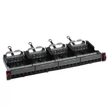 Патч-панель в шкаф 19" 1U, порты: 24 x RJ-45 кат. 5e, черный, LCS3, Legrand (033750)
