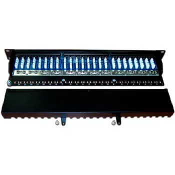 Патч-панель в шкаф 19" 1U, порты: 24 x RJ-45 кат. 5e, черный, TWT-PP24STP, TWT (TWT-PP24STP)