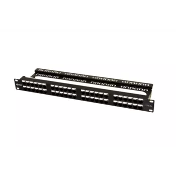 Патч-панель в шкаф 19" 1U, порты: 48 x RJ-45 кат. 5e, черный, SNR (SNR-UD-1U48-5E-H)