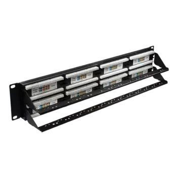 Патч-панель в шкаф 19" 2U, порты: 48 x RJ-45 кат. 5e, органайзер, черный, 10-0405, SUPRLAN (10-0405)