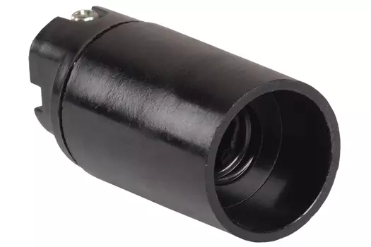 Патрон карболитовый IEK Пкб14-04-К01 для светодиодных/накаливания/энергосберегающих ламп, черный (EPK20-04-01-K01)