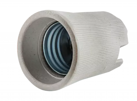 Патрон керамический IN HOME Д-002 для ламп Е27, серый (4690612032153)