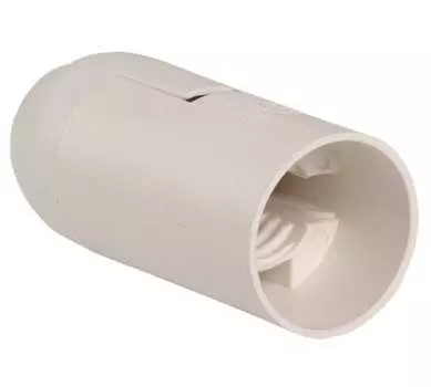 Патрон пластиковый IEK Ппл14-02-К02 для светодиодных/накаливания/энергосберегающих ламп, белый (EPP20-02-01-K01)