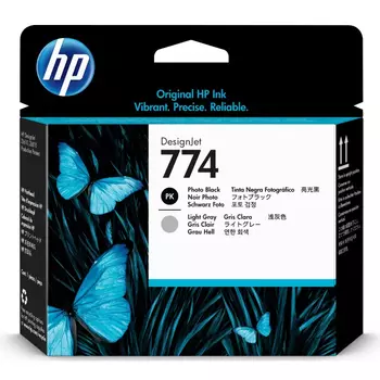 Печатающая головка HP 774, черный матовый/голубой, для DesignJet Z6810/Z6610 (P2W01A)