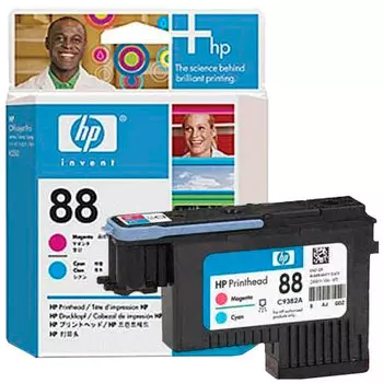 Печатающая головка HP C9382A №88 Magenta and Cyan, для Officejet Pro K550/K5400/K8600/L7480/L7580/L7590/L7680/L7780