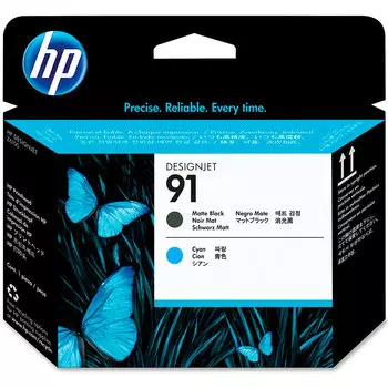 Печатающая головка HP No. 91 Matte Black and Cyan, для Designjet Z6100 (C9460A)